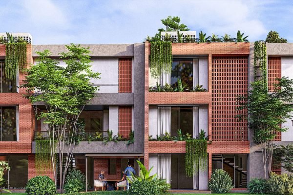white lotus home of sanctuaries row villa in devanahalli bangalor back elevation